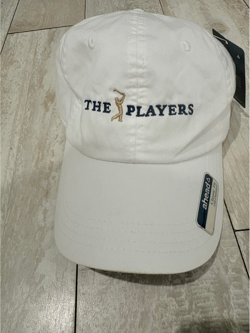 Ahead The Players Shawmut Golf Hat White Classic Fit Lightweight Cap NWT